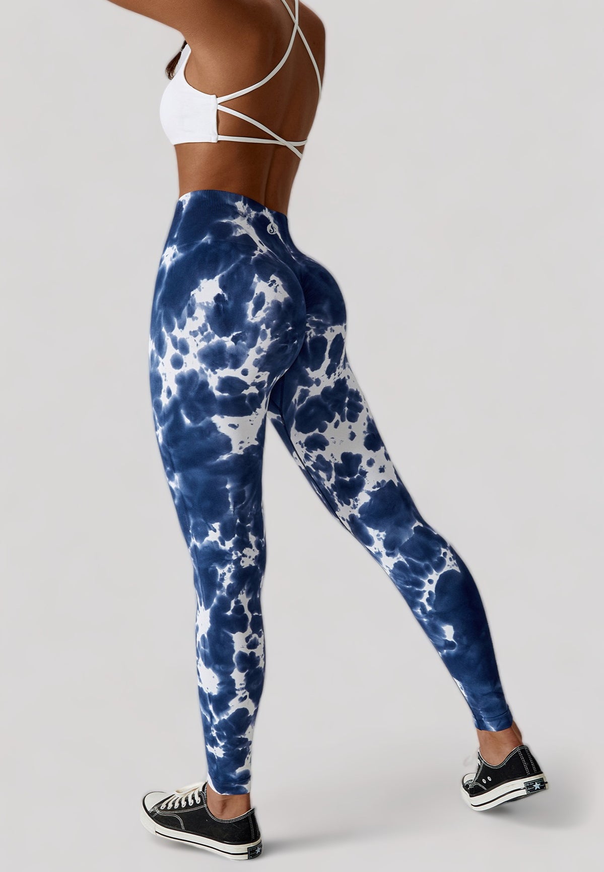 NAVY BLUE SCRUNCH LEGGINGS