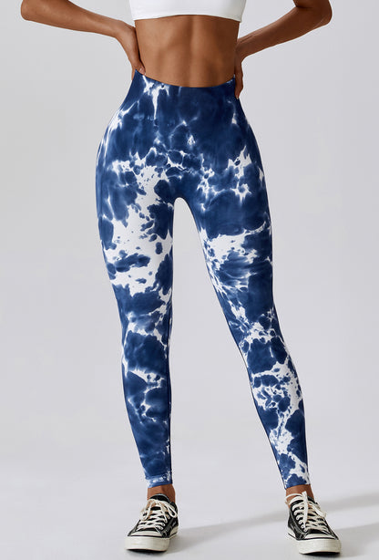 NAVY BLUE SCRUNCH LEGGINGS