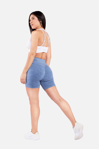 FRENCH BLUE SEAMLESS SCRUNCH SHORTS